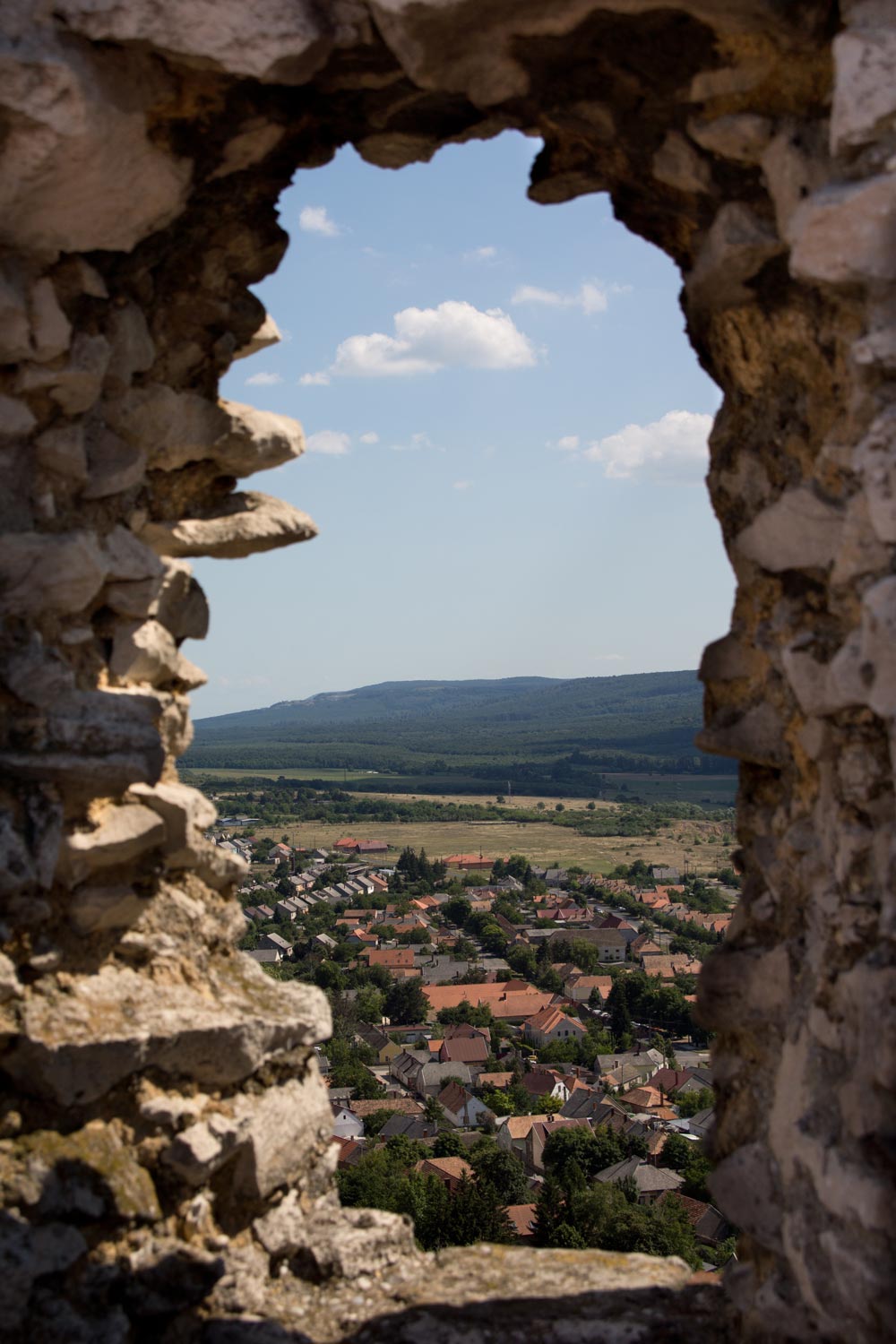 Vue depuis le château de Sümeg, compté de Veszprém, Hongrie