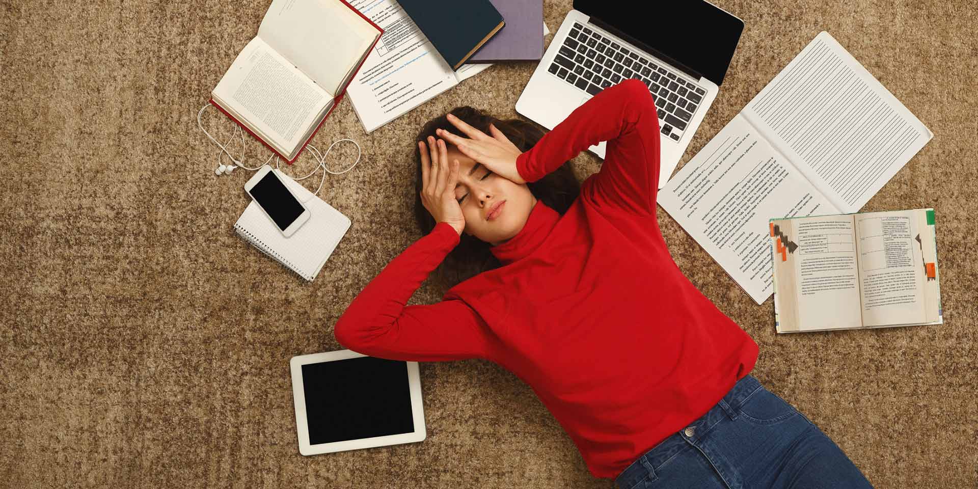 Lernstress kann eine grosse Belastung sein